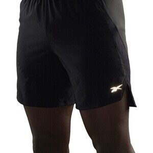 Reebok Men's Running Speedwick Reflective Drawstring Shorts Black Small